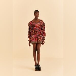 Farm Rio Brown Bright Flora
Mini Skirt